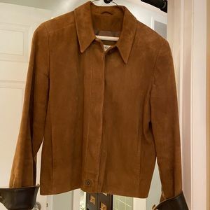 Suede brown jacket size 4.
